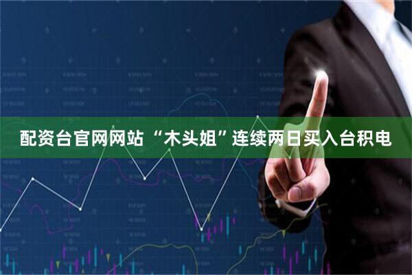 配资台官网网站 “木头姐”连续两日买入台积电